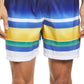 Calção de banho listrado masculino Polo Ralph Lauren, listras sortidas, tamanho grande