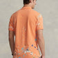 Polo Ralph Lauren Masculino Classic Fit Paint Splatter Mesh Laranja Tamanho X-G