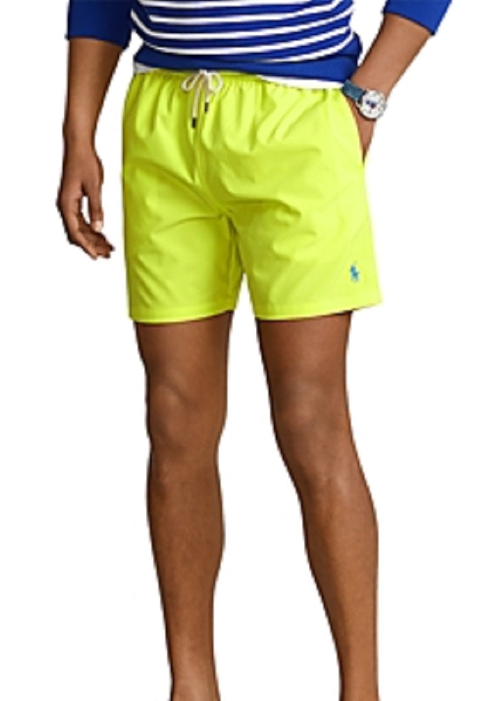 Calção de banho clássico masculino Polo Ralph Lauren amarelo tamanho X-G