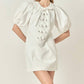 2.7 August Apparel - Laced Up Puff Sleeve Mini Dress
