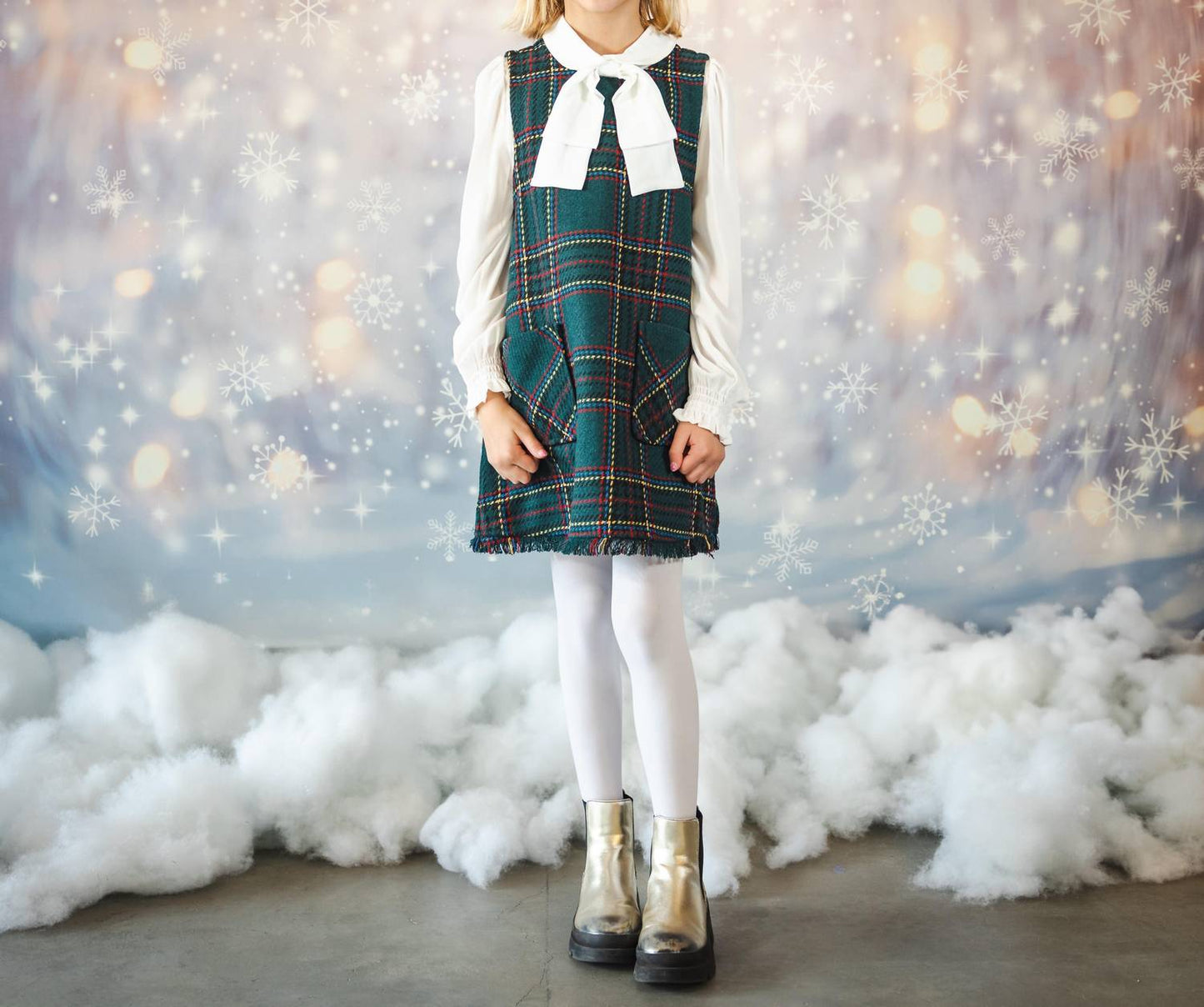Abel & Lula - Girl's Pinafore Long Sleeve Dress