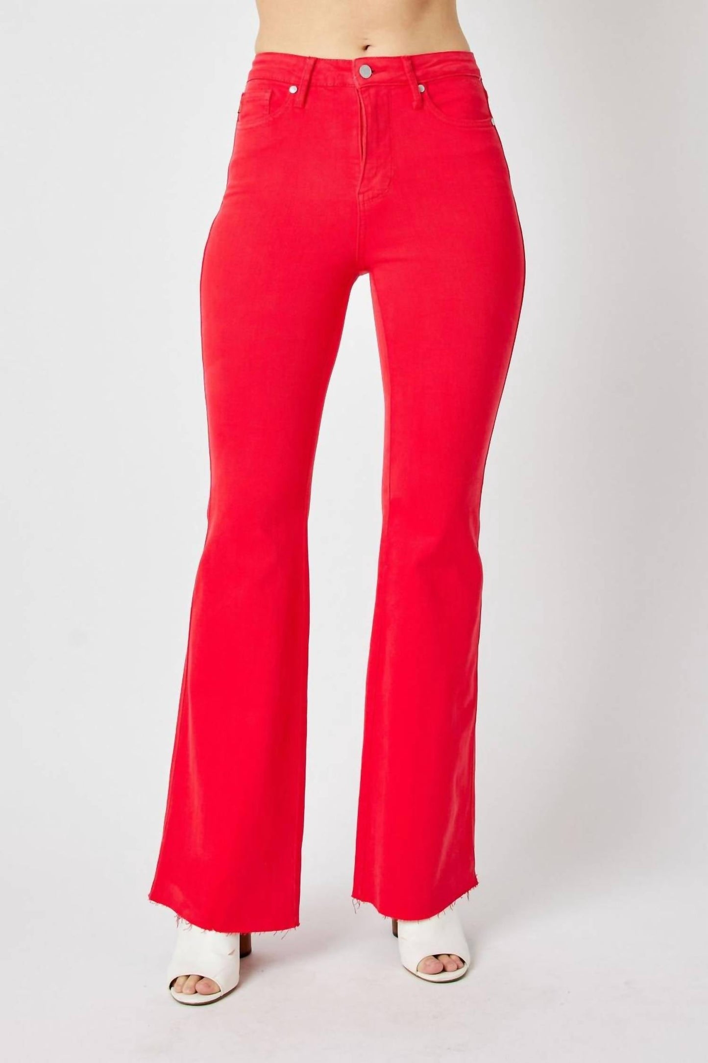 Judy Blue - Waist Tummy Control Garment Flare Denim Jeans