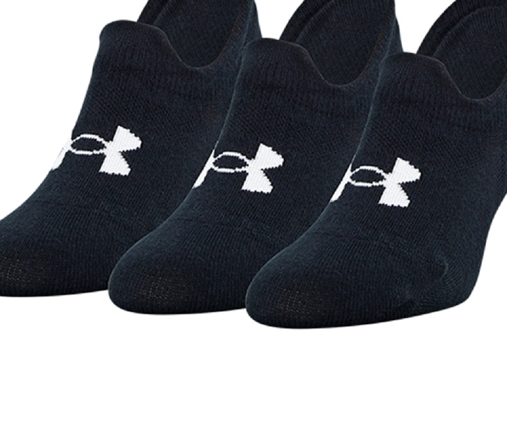 Under Armour Essential Ultra Low Tab Masculino 3 Pares Meias Pretas Tamanho 6-9