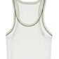 Regata feminina Helmut Lang com recorte, branca, tamanho grande