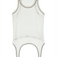 Regata feminina Helmut Lang com recorte, branca, tamanho grande