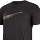 Camiseta de treino Nike Dry Print Logo Masculina Preta Tamanho X-G