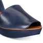 Sandálias femininas Kenneth Cole Reaction com salto fino e salto anabela, tamanho 8,5 M, azul