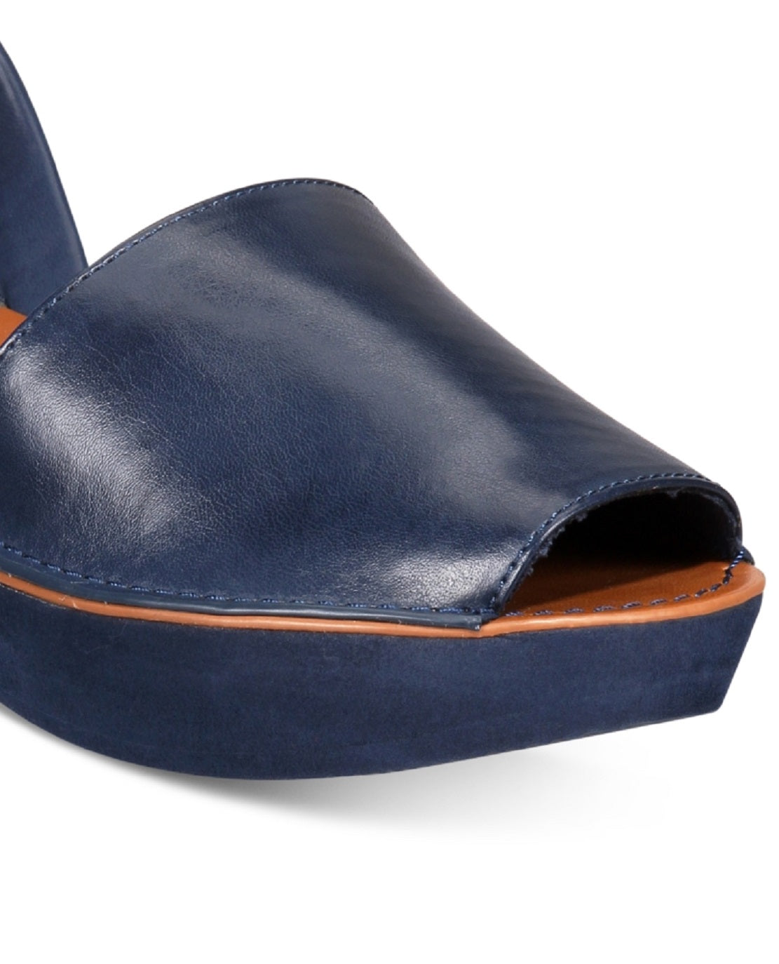 Sandálias femininas Kenneth Cole Reaction com salto fino e salto anabela, tamanho 8,5 M, azul