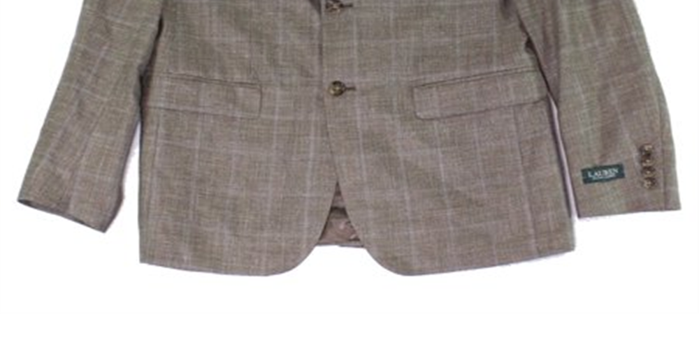 Casaco esportivo longo xadrez masculino Ralph Lauren marrom tamanho 38