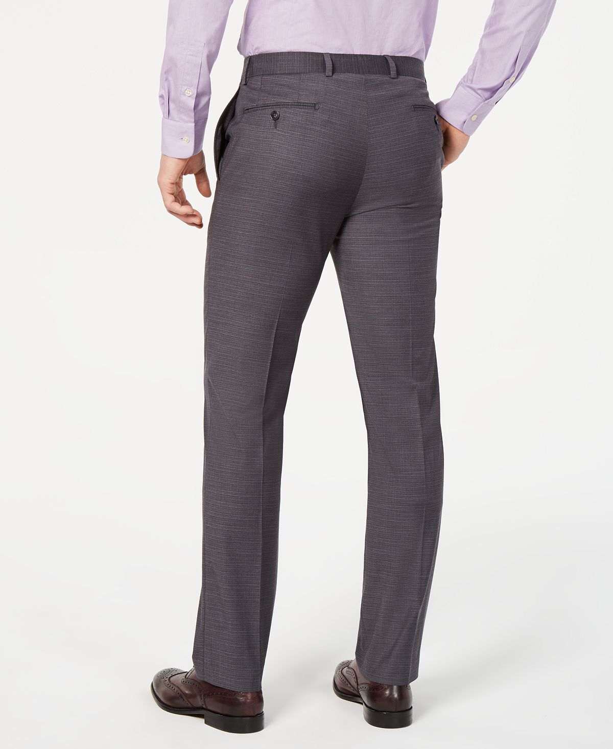 Calça social Calvin Klein Slim Fit Performance Stretch resistente a rugas, tamanho 30x30, cinza, masculina