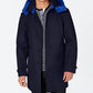 Capa de chuva Tommy Hilfiger Wolf Modern Fit com capuz azul, tamanho 48, masculina