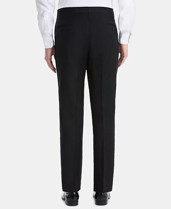 Calça social estilo smoking Ralph Lauren masculina, tamanho grande e alto, preta, tamanho 38x32