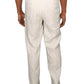 Calça social masculina Ralph Lauren de linho com frente lisa, bege, tamanho 36x29