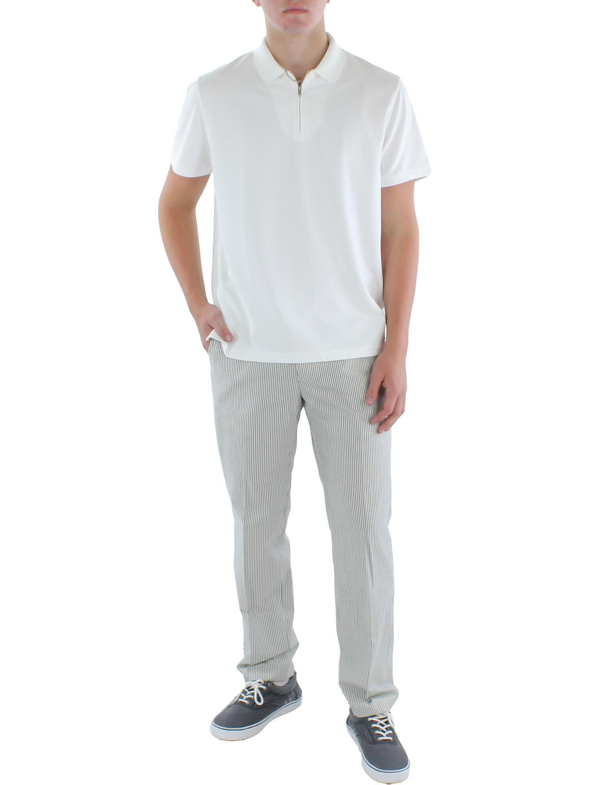 Calça Ralph Lauren Masculina Classic Fit Seersucker Azul Tamanho 33X30