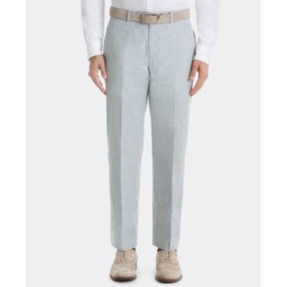 Calça Ralph Lauren Masculina Ultraflex Classic Fit Seersucker Algodão Azul Tamanho 40X30