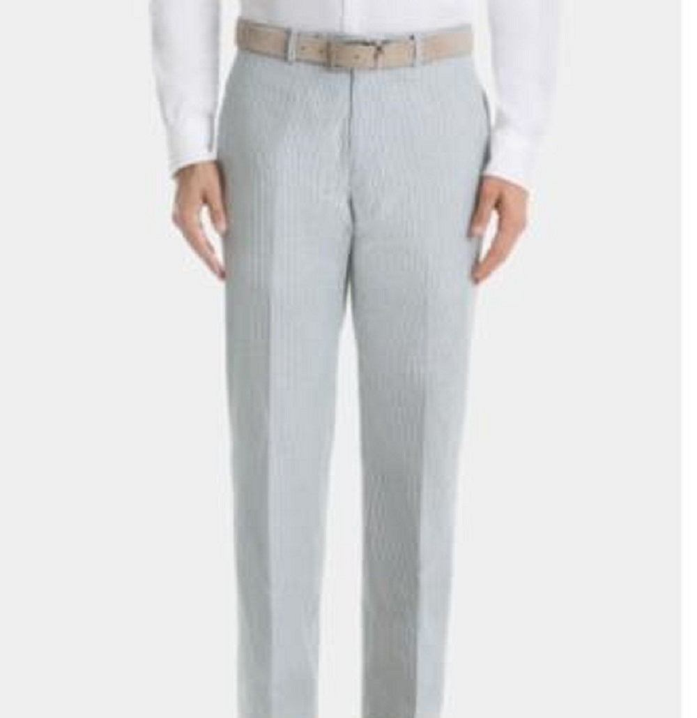 Calça Ralph Lauren Masculina Ultraflex Classic Fit Seersucker Algodão Azul Tamanho 40X30