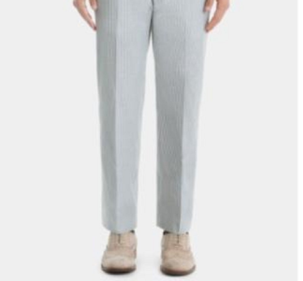 Calça Ralph Lauren Masculina Ultraflex Classic Fit Seersucker Algodão Azul Tamanho 40X30