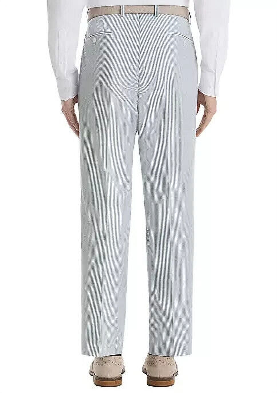 Calça Ralph Lauren Masculina Classic Fit Seersucker Algodão Azul Tamanho 44X30