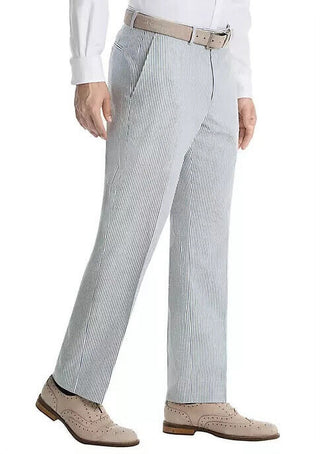 Calça Ralph Lauren Masculina Classic Fit Seersucker Algodão Azul Tamanho 44X30