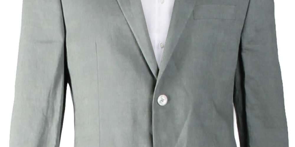 Ralph Lauren Masculino UltraFlex Classic Fit Sage Linen Sport Coat Verde Tamanho 46