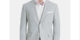 Ralph Lauren Masculino UltraFlex Classic Fit Seersucker Algodão Esportivo Azul Tamanho 40