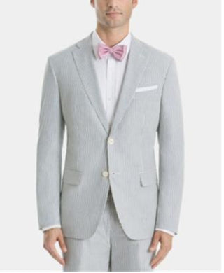 Casaco esportivo masculino Ralph Lauren Classic Fit Seersucker Cotton, azul, tamanho 58