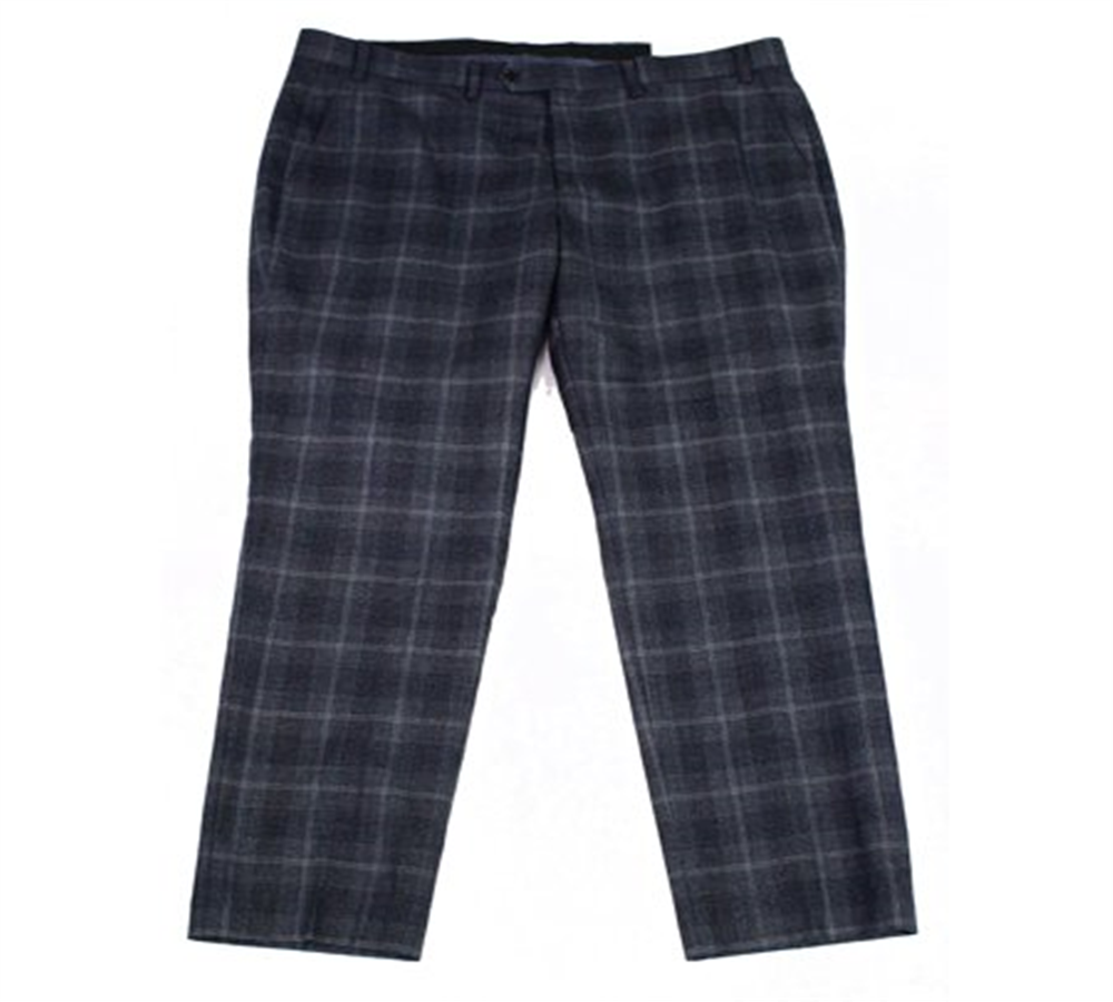 Calça social masculina Ralph Lauren xadrez de lã preta tamanho 38x30
