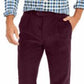 Calça masculina Lauren Ralph Lauren, cor marrom, perna reta, corte clássico, vinho, tamanho L42/L32