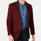 Tommy Hilfiger Masculino Modern Fit Thflex Stretch Xadrez Veludo Cotelê Esportivo Vermelho Tamanho 44