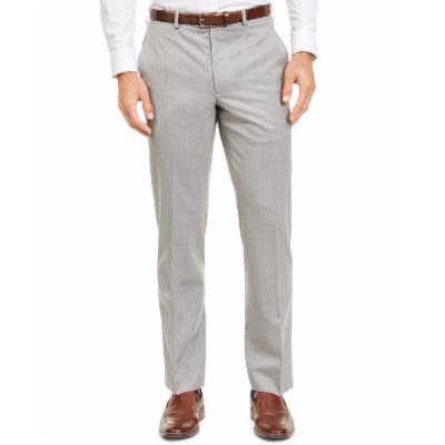 Calça social masculina Ralph Lauren de lã elástica cinza tamanho 38x34