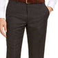 Calça de terno Michael Kors Classic Fit Airsoft Stretch Birdseye Windowpane Masculina Marrom Tamanho 40X29