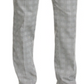 Calça social masculina Tommy Hilfiger xadrez Th Flex Stretch Modern-Fit, branca, tamanho 34x30