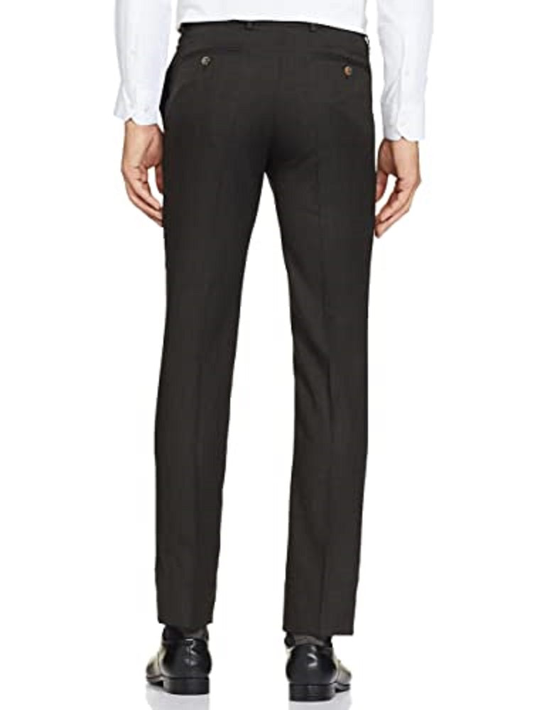 Calça social Calvin Klein Slim Fit Stretch Mini Grid Masculina Preta Tamanho 42X32