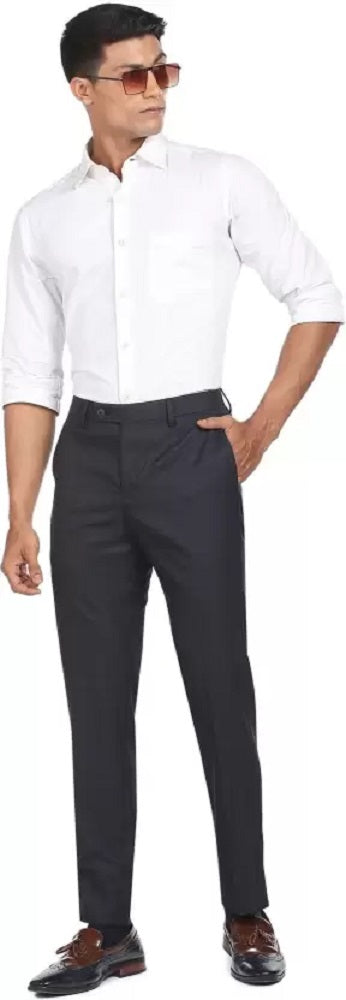 Calça social Calvin Klein Slim Fit Stretch Mini Grid Masculina Azul Tamanho 42X32