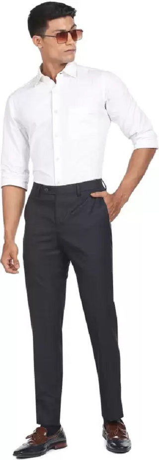 Calça social Calvin Klein Slim Fit Stretch Mini Grid Masculina Azul Tamanho 42X32