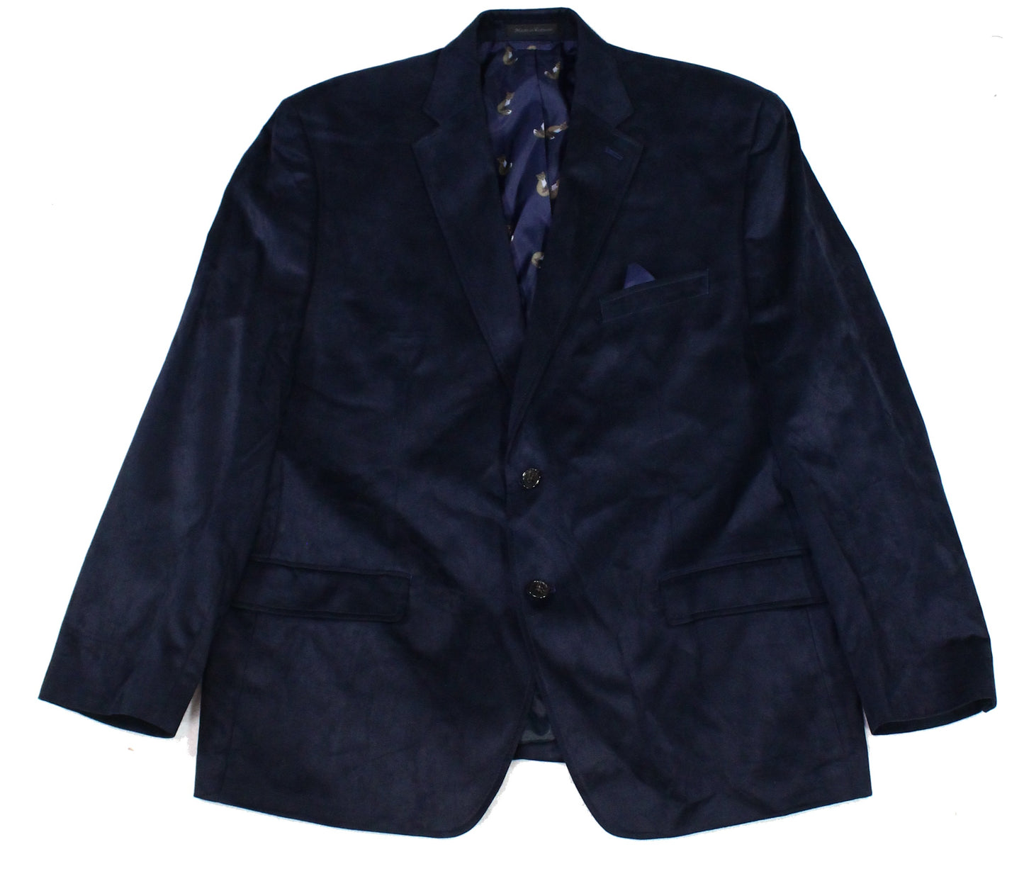Blazer Ralph Lauren Masculino Camurça Sintética Dois Botões Azul Tamanho 48
