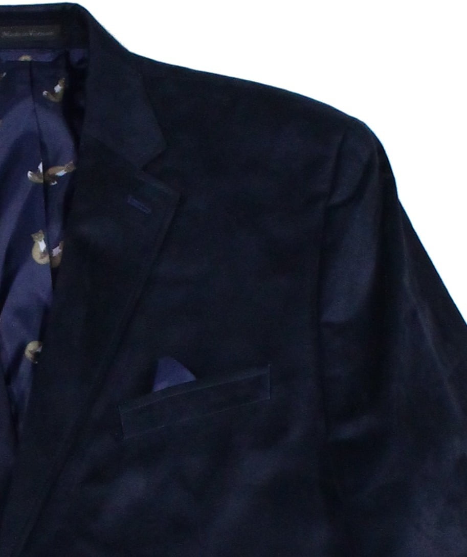 Blazer Ralph Lauren Masculino Camurça Sintética Dois Botões Azul Tamanho 48