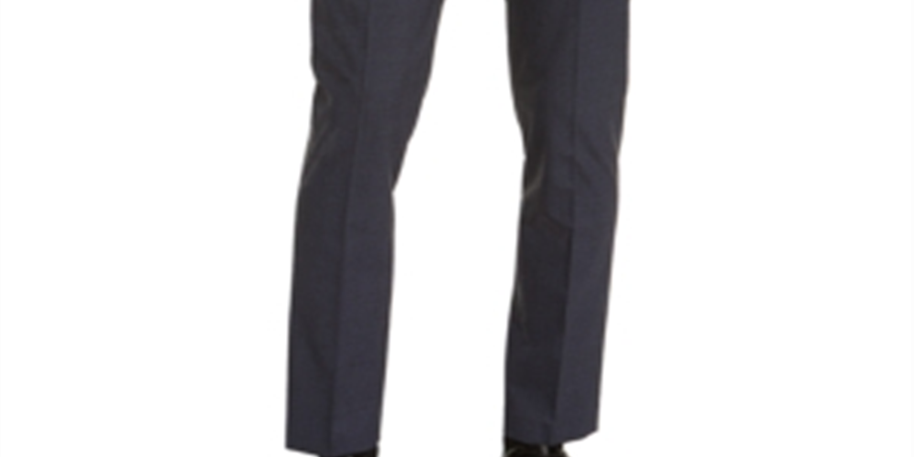 Calça social masculina Calvin Klein Skinny Fit Infinite Stretch Check Azul Tamanho 32X32