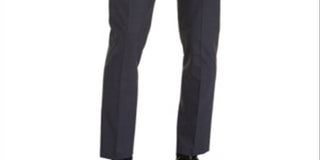 Calça social masculina Calvin Klein Skinny Fit Infinite Stretch Check Azul Tamanho 32X32