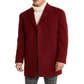 Calvin Klein Masculino Casaco de Lã com Botões e Abotoamento Simples Vermelho Tamanho 40
