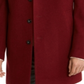 Calvin Klein Masculino Casaco de Lã com Botões e Abotoamento Simples Vermelho Tamanho 40