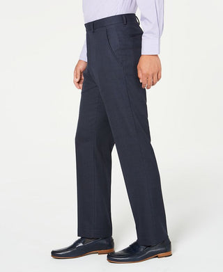 Calça elástica Alfani masculina com janela xadrez slim fit, azul, tamanho 32x32