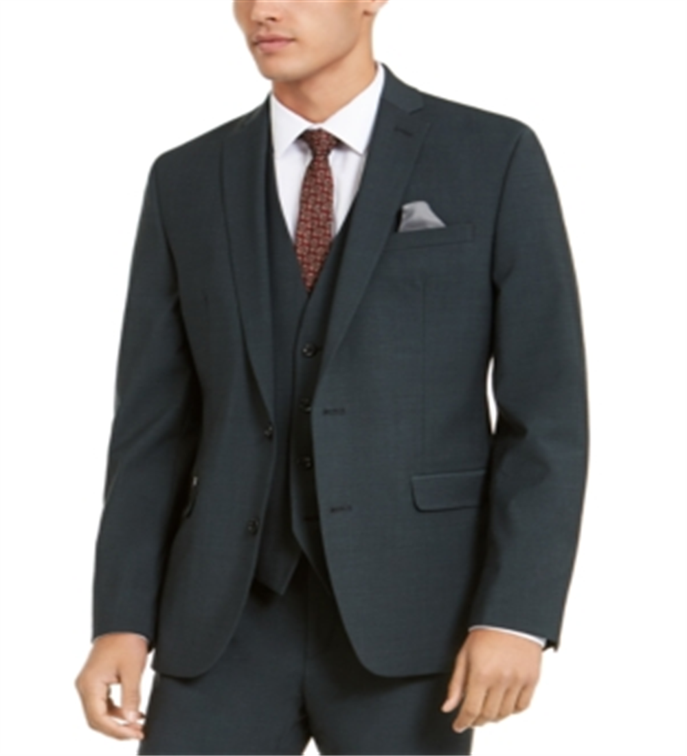 Bar III Masculino Slim Fit Active Stretch Solid Suit Jacket Verde Tamanho 40