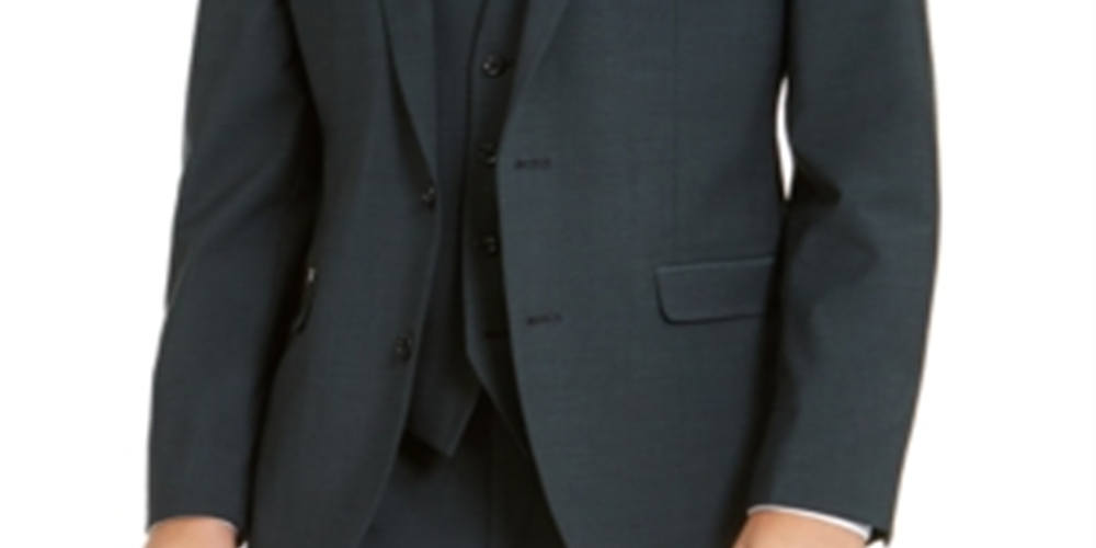 Bar III Masculino Slim Fit Active Stretch Solid Suit Jacket Verde Tamanho 40
