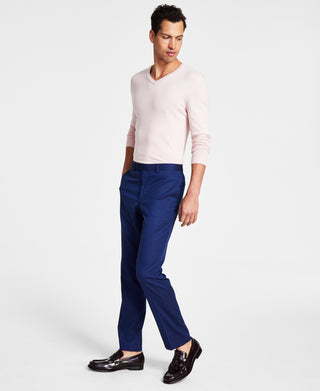 Calça social slim fit masculina Calvin Klein azul tamanho 34x32