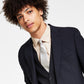 Bar III Jaqueta de lã slim fit masculina preta tamanho 36