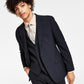 Bar III Jaqueta de lã slim fit masculina preta tamanho 36