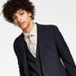 Bar III Jaqueta de lã slim fit masculina preta tamanho 42