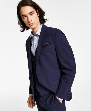 Bar III Men's Slim Fit Wool Suit Jacket Blue Size 38