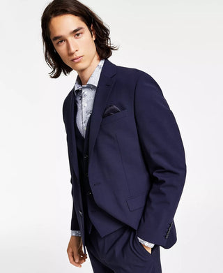 Bar III Men's Slim Fit Wool Suit Jacket Blue Size 40S